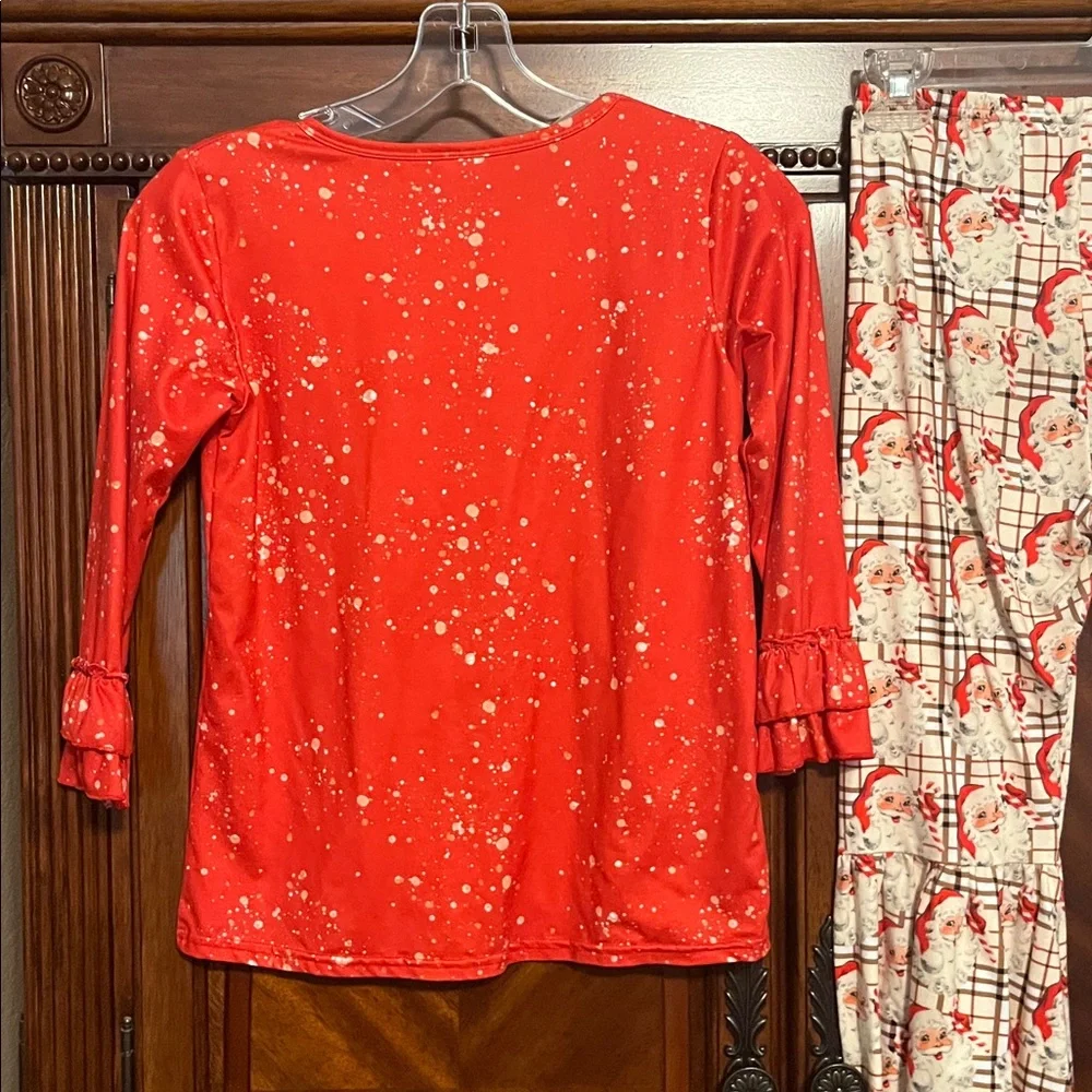 Girl’s Santa Shirt and Pant Set